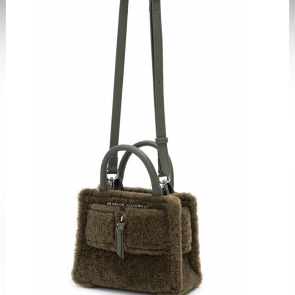 Brandon Blackwood Green Shearling Kuei Bag - Picture 2 of 9